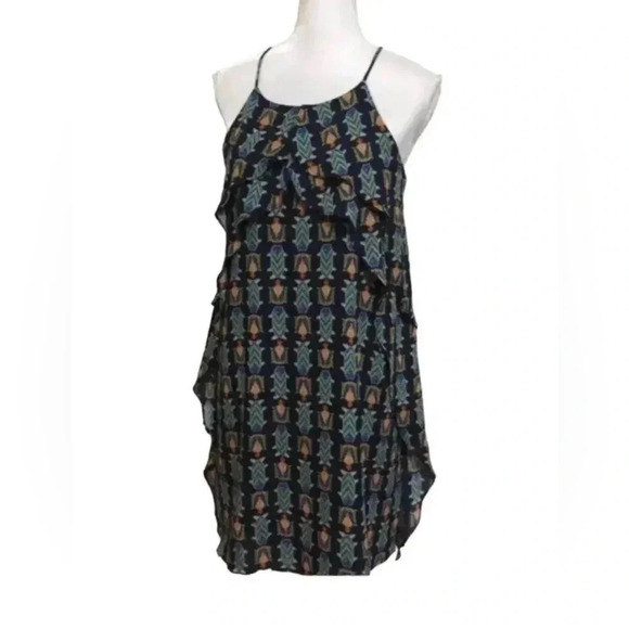 BCBG Maxazria tribal halter neck sundress size Large - Picture 1 of 8